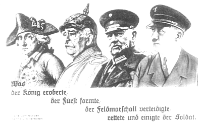 Friedrich, Hindenburg, Bismarck, Hitler