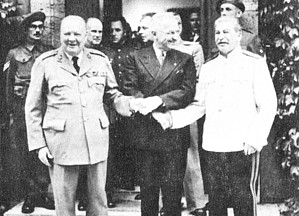 Churchill, Truman & Stalin at Potsdam, July 1945