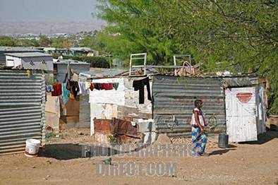 poor dwellings in Windhoek