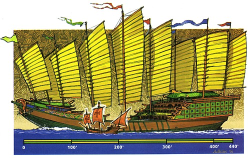 Zheng He's ship and Columbus's Santa Maria