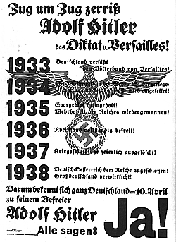 1938 poster for annexing Austria