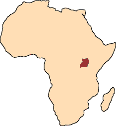 map of africa showing uganda