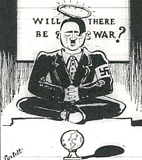 Hitler cartoon from UC Berkeley newspaper, August 28, 1939