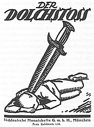 Sueddeutsche Monatshefte, May 1924 cover: Dolchstoss