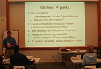 Marcuse showing outline of "Causes" presentation