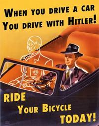 When you drive alone -- ride a bicycle today poster