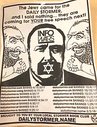 2018 Daily Stormer flyer, "first they came for us