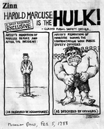Feb. 1988 cartoon showing how Harold beat up three big police thugs