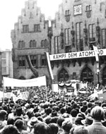 1958 protest in Frankfurt/M against atomic armaments