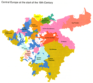 map of central Europe before 1806