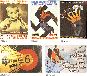 1920-32 left-wing Germany party posters