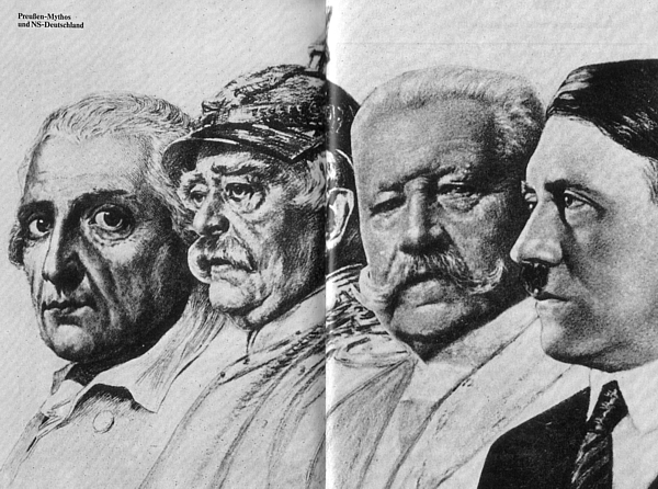 1934 postcard of 4 German leaders