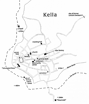 Map of town of Kella