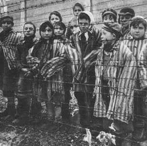 children in a concentration camp