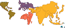 World map, scaled by population, from asiaintheschools.org
