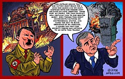 Hitler Reichstag fire, Bush 911 compared