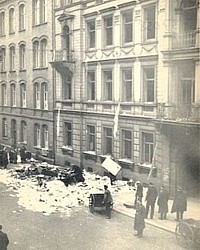 personal belongings being thrown out of window in Kassel