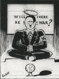 Hitler meditating on war decision