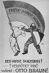 Dolchstoss, 1924 SPD poster