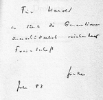 July 1983 inscription to Harold