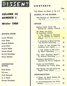 Dissent 1956 contents