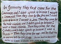 "First they came for the communists ..."
