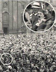 possibly forged photo published in 1930 showing Hitler in 1914