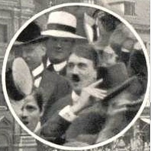 possibly forged photo of Hitler--enlargement