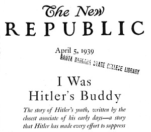 Hanisch story on cover of 1939 New Republic
