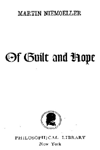 Niemoller, Of Guilt and Hope titlepage