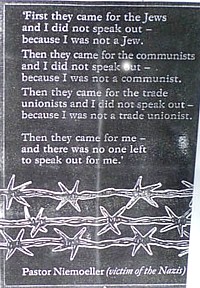 "First they came for" 2002 in San Francisco