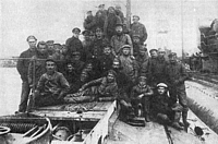 Niemoell with World War I U-Boot crew